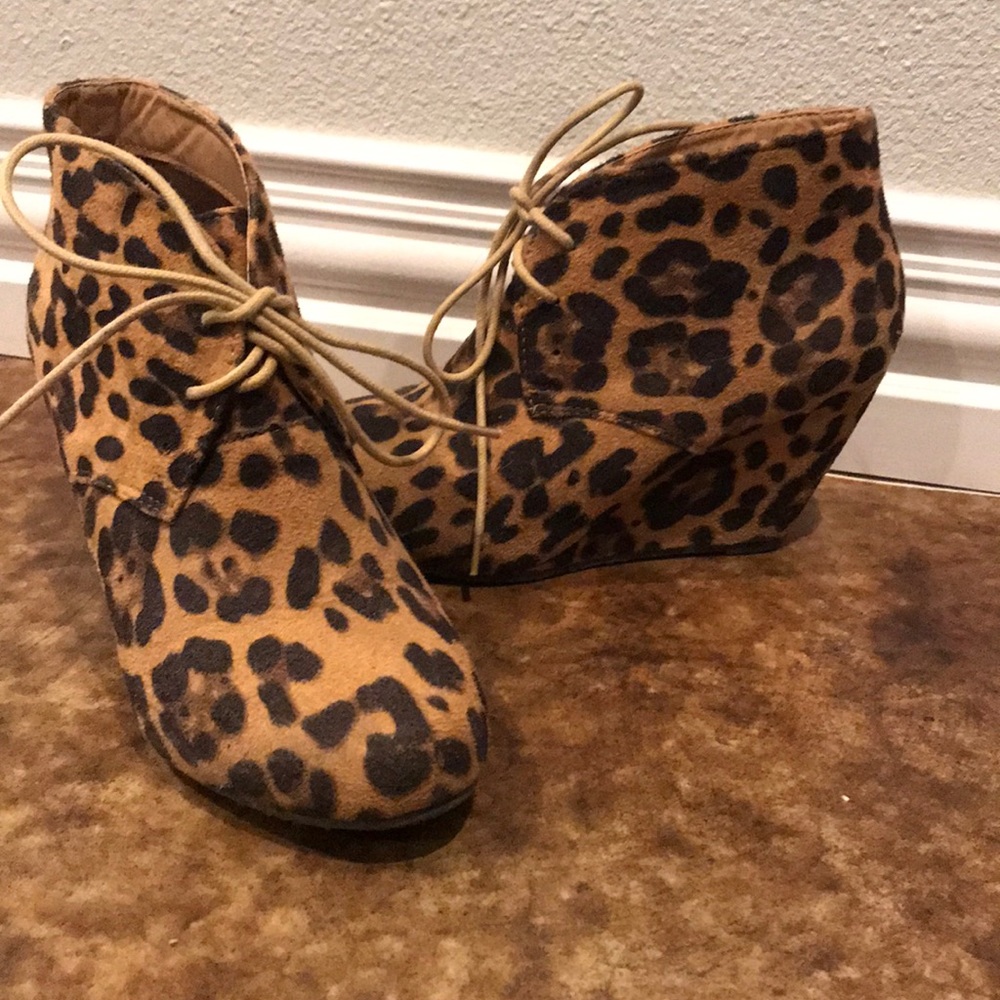 Leopard Wedges